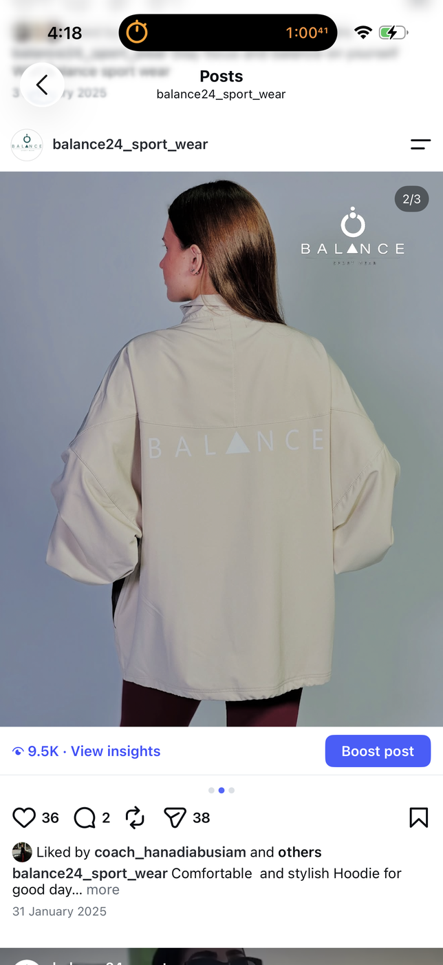 Balance jacket signature