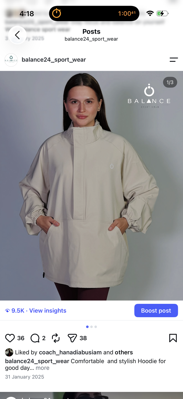 Balance jacket signature